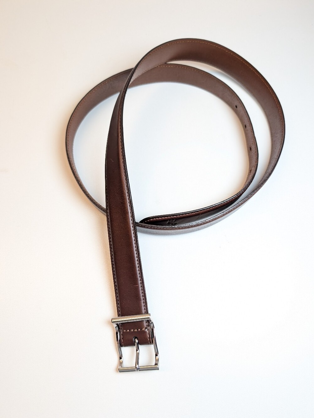 Polo Ralph Lauren Men's Full Grain Brown Leather Belt Size 42 EUC